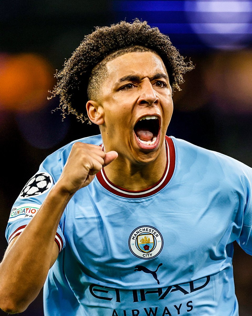 17 year old rico lewis was fired up to score his first manchester city