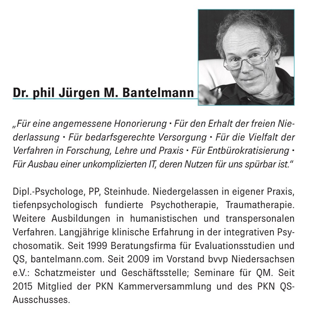 Seit gestern hat die KV Wahl in Niedersachsen begonnen. Wir möchten Sie unterstützen. Gehen Sie wählen. Nutzen Sie ihr Recht auf Einflussnahme!
#psychotherapie #bvvp #kassenärztlichevereinigung #wahl #niedersachsen #berufsverband #kv #gehensiewählen #pia #psychotherapieausbildung