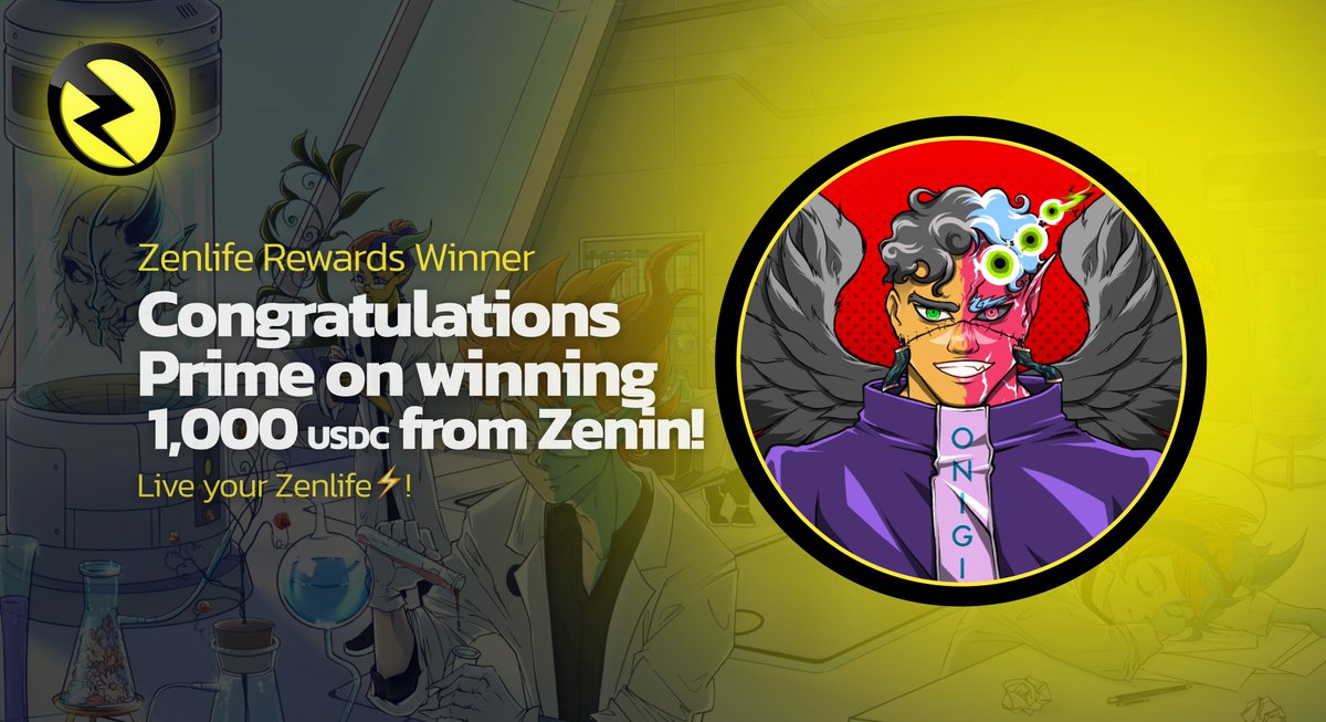 BoltByZenin's tweet photo. Congratulations to @primenft_sol on winning our second 1,000 $USDC Zenlife reward! We hope you spend it well and wish you all the best. Thanks for being an amazing member of the @ZeninNFT and @XLabsNFT family! #Zenlife⚡️ https://t.co/rCwxuWwLF2