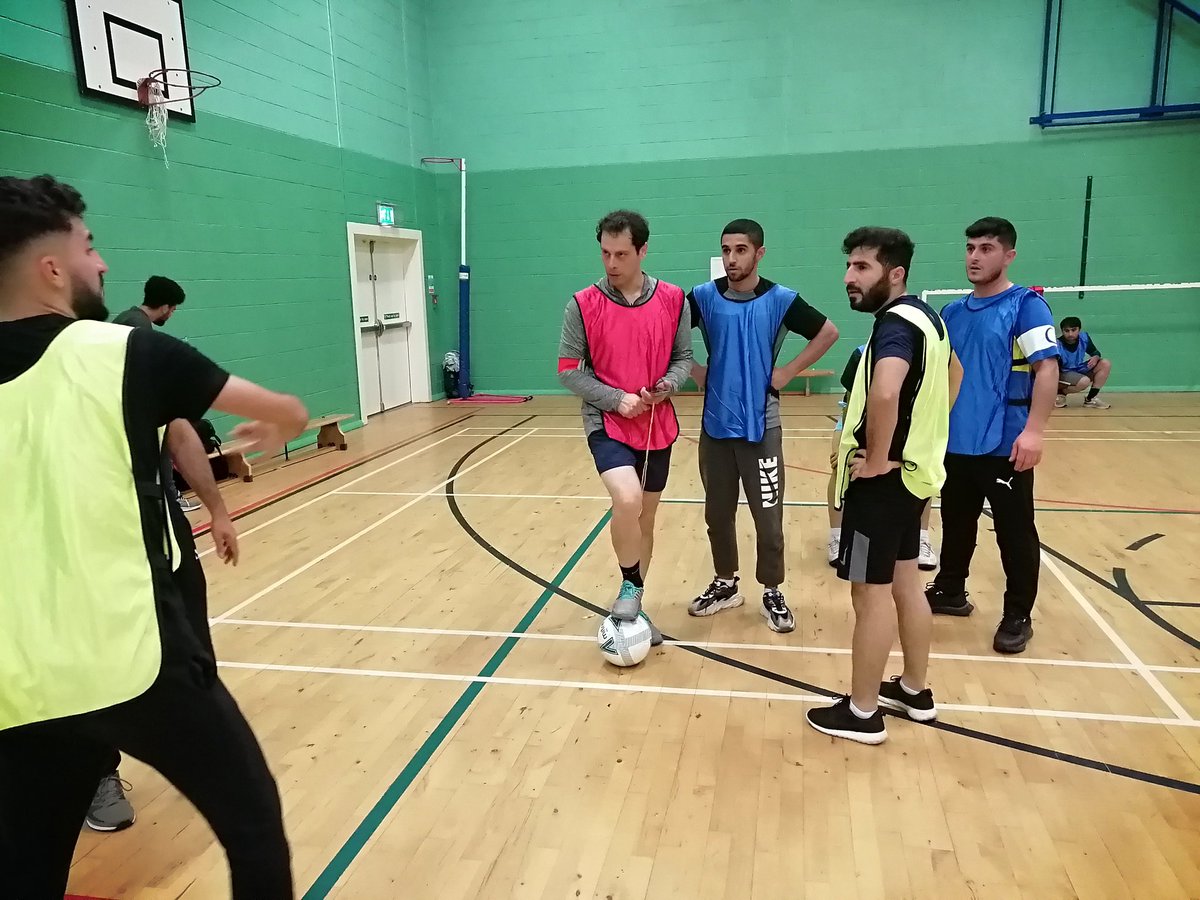 outdoorsforyou2's tweet photo. Brilliant evening to enjoy an indoor football game, while the rain and wind was going wild outside! #football #diversity #Wellbeing #fitness #sports https://t.co/k7R0OVYmOM