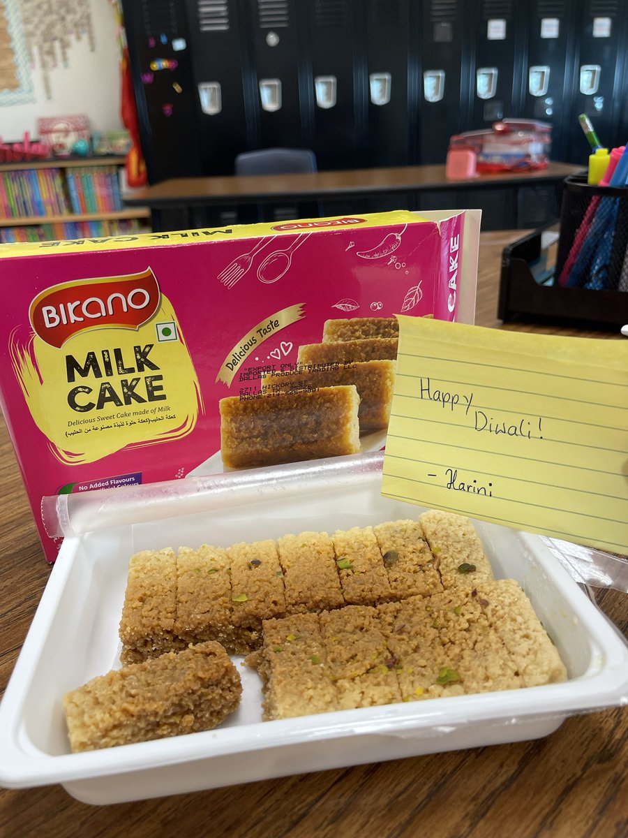 ChristyOlivera's tweet photo. Milk Cake for Diwali from one of my sweet students!
Celebrate Culture!
#CRELEADS #LISDOne #CRECultureconnections #LISDlas https://t.co/2ls93IkHtz