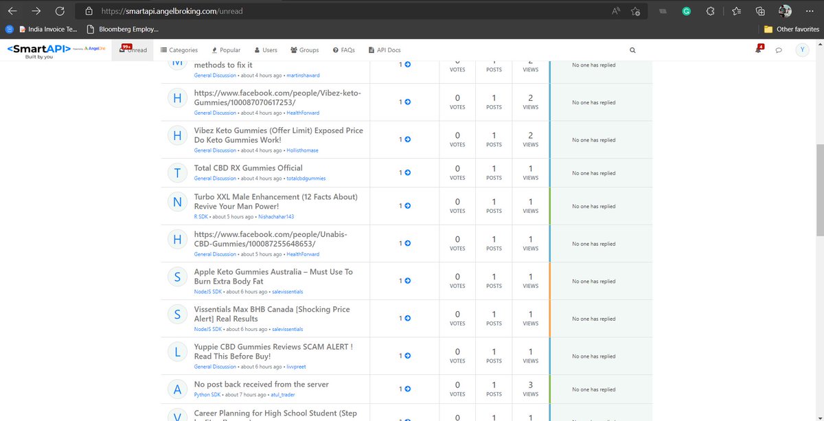 yash_roongta's tweet image. Can you believe this is a live forum for #smartapi by @AngelOne, one of India's largest brokers?
API has been Failing for the last 3 days due to unexpected issues with changes being made live in production during mkt hours and no proper support available. Please stay away!!
