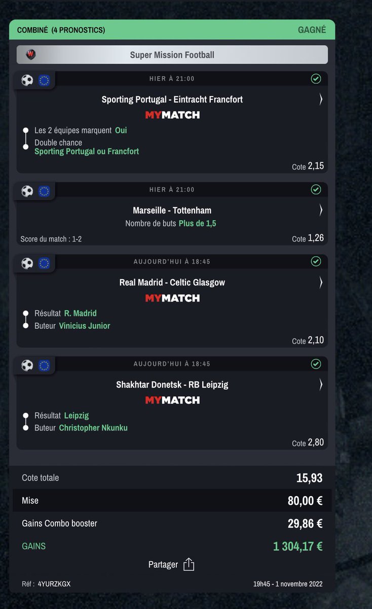 _wesh_morray_'s tweet photo. La première prime est tombée 😅 #winamax #parionsport #TeamParieur https://t.co/XCewD5jr74