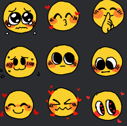 random cursed cute emoji pride pfps i made