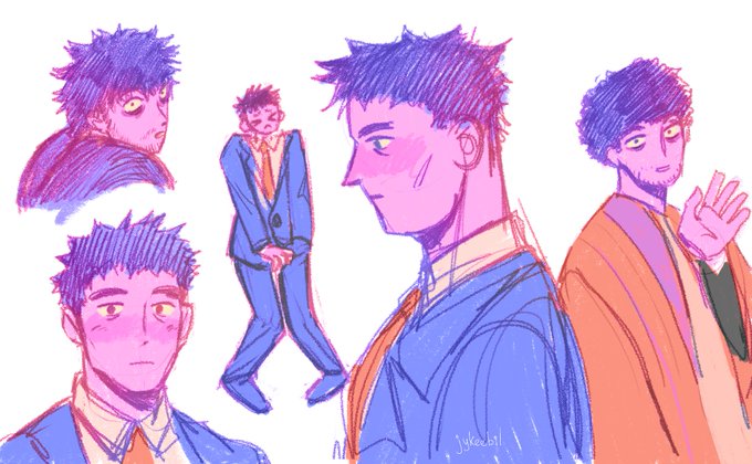 #mp100 trying to get used to drawing serizawa 