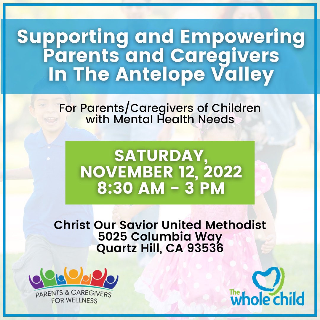 Self-care is essential for parents &amp; caregivers! That’s why TWC is proud to partner with United Parents to support a special day just for parents &amp; caregivers to learn self-care and wellness tips. The event will take place in Quartz Hill in the Antelope Valley – spread the word!