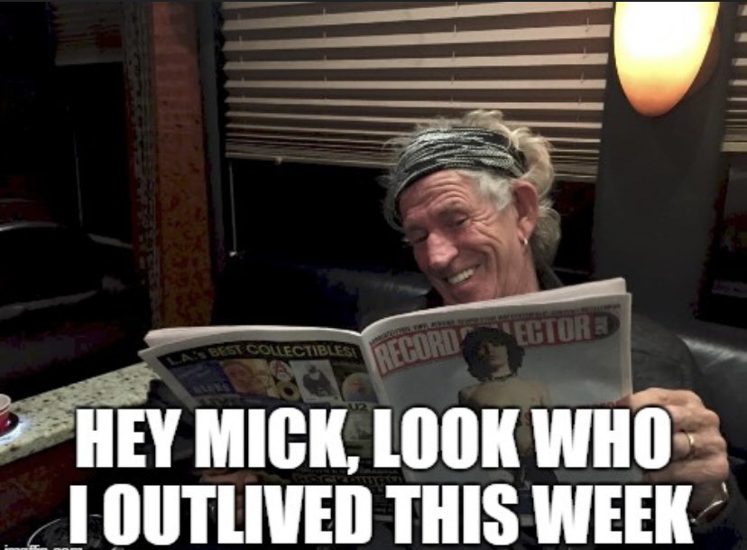 I never worry when I see Keith Richards trending..
