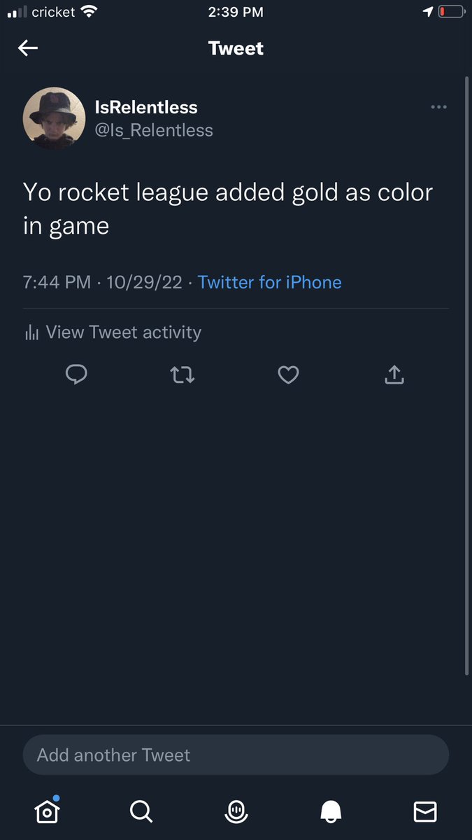 Is_Relentless's tweet image. And it still has no likes lmao, I don’t think this is an accomplishment Twitter.