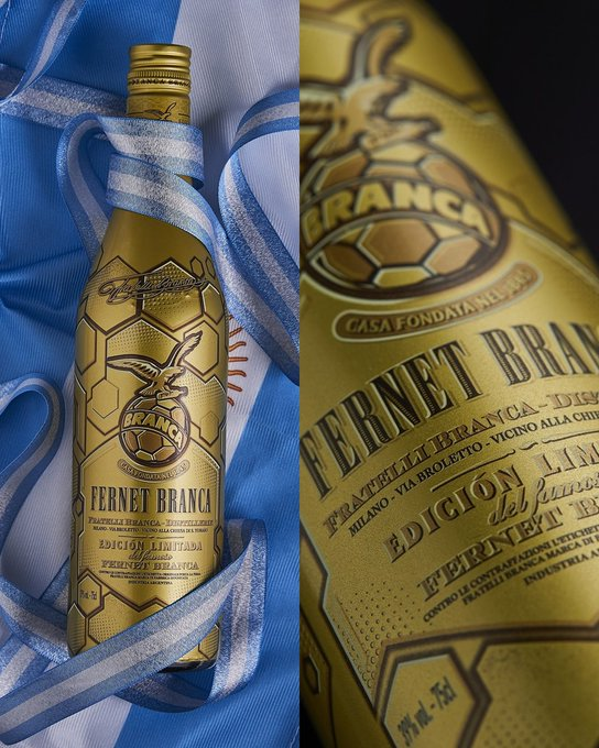 Edición limitada de Fernet Branca para el Mundial de Qatar. Una verdadera locura. 😍👏