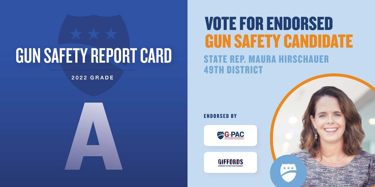 .@RepMaura received an A on the Gun Safety Report Card! Gun violence is on the ballot November 8. Vote for @GPacIllinois endorsed candidates to keep our communities safe from gun violence.