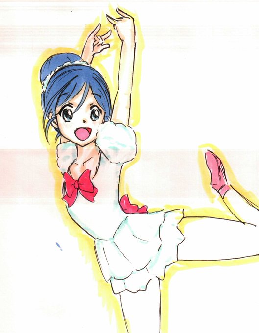 #プリキュア版深夜の真剣お絵描き60分一本勝負寝起き遅刻参加。関係ないですが、昨日の夕食に寄ったカレー屋の名前が「つむぎ」でした。 