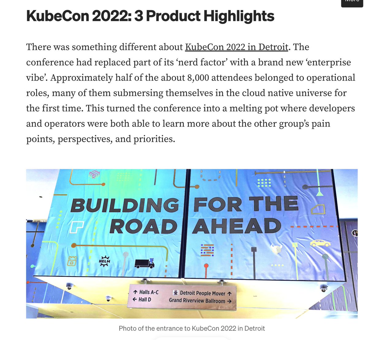 TorstenVolk's tweet image. 3 product highlights from #KubeCon last week: torstenvolk.medium.com/kubecon-2022-3… @AtomicJarInc @stackletio @fermyontech @ema_research