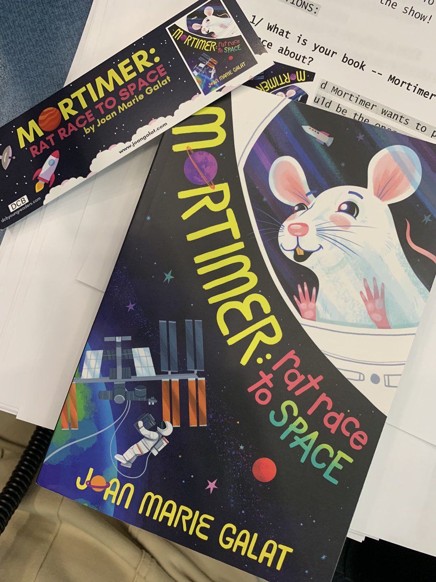 Jessica Ng 吳 芮 芬 (@jessicangcbc) on Twitter photo We have a copy of “Mortimer: Rat Race to Space” for GIVEAWAY!!
<a href="/JoanMarieGalat/">Joan Marie Galat - Author, Editor, Speaker</a>’s interview will be replayed in the 5 o’clock hour of <a href="/CBCRadioActive/">CBC Radio Active</a>.
Tell us what kind of spacecraft Mortimer uses in 🪐
Email that answer to radioactive@cbc.ca 🐀🚀 #yeg #freebooks #giveaway We have a copy of “Mortimer: Rat Race to Space” for GIVEAWAY!!
<a href="/JoanMarieGalat/">Joan Marie Galat - Author, Editor, Speaker</a>’s interview will be replayed in the 5 o’clock hour of <a href="/CBCRadioActive/">CBC Radio Active</a>.
Tell us what kind of spacecraft Mortimer uses in 🪐
Email that answer to radioactive@cbc.ca 🐀🚀 #yeg #freebooks #giveaway