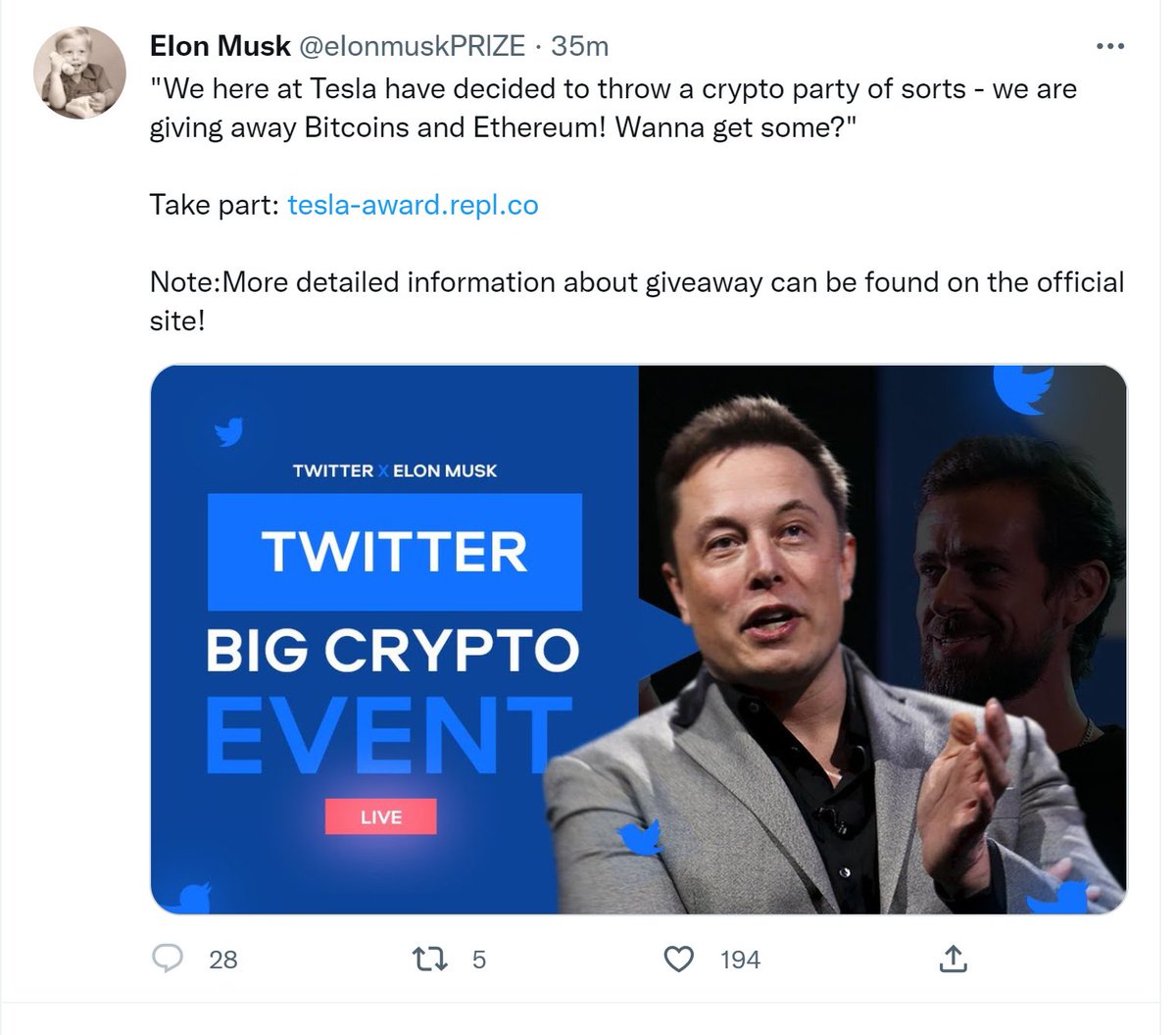 TrumpRollsOn's tweet photo. @elonmusk someone is scamming people by impersonating you. https://t.co/9umRS02H6T https://t.co/yFrps8GKaM