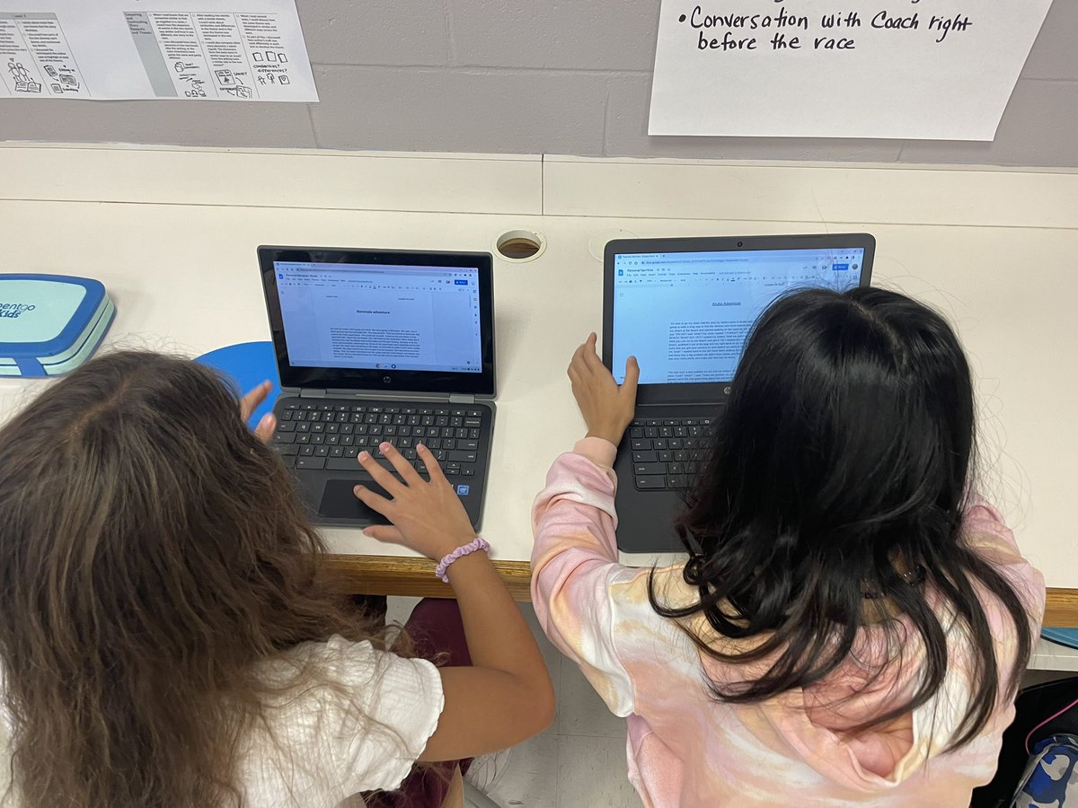 Abritasear5's tweet photo. Today fifth graders were giving and receiving feedback on their personal narratives during writing workshop.
@SearingtownK5 @drmikeimondi
#peerediting
#EvaluatingCollaboratingReflecting https://t.co/37JJ9CcN6W