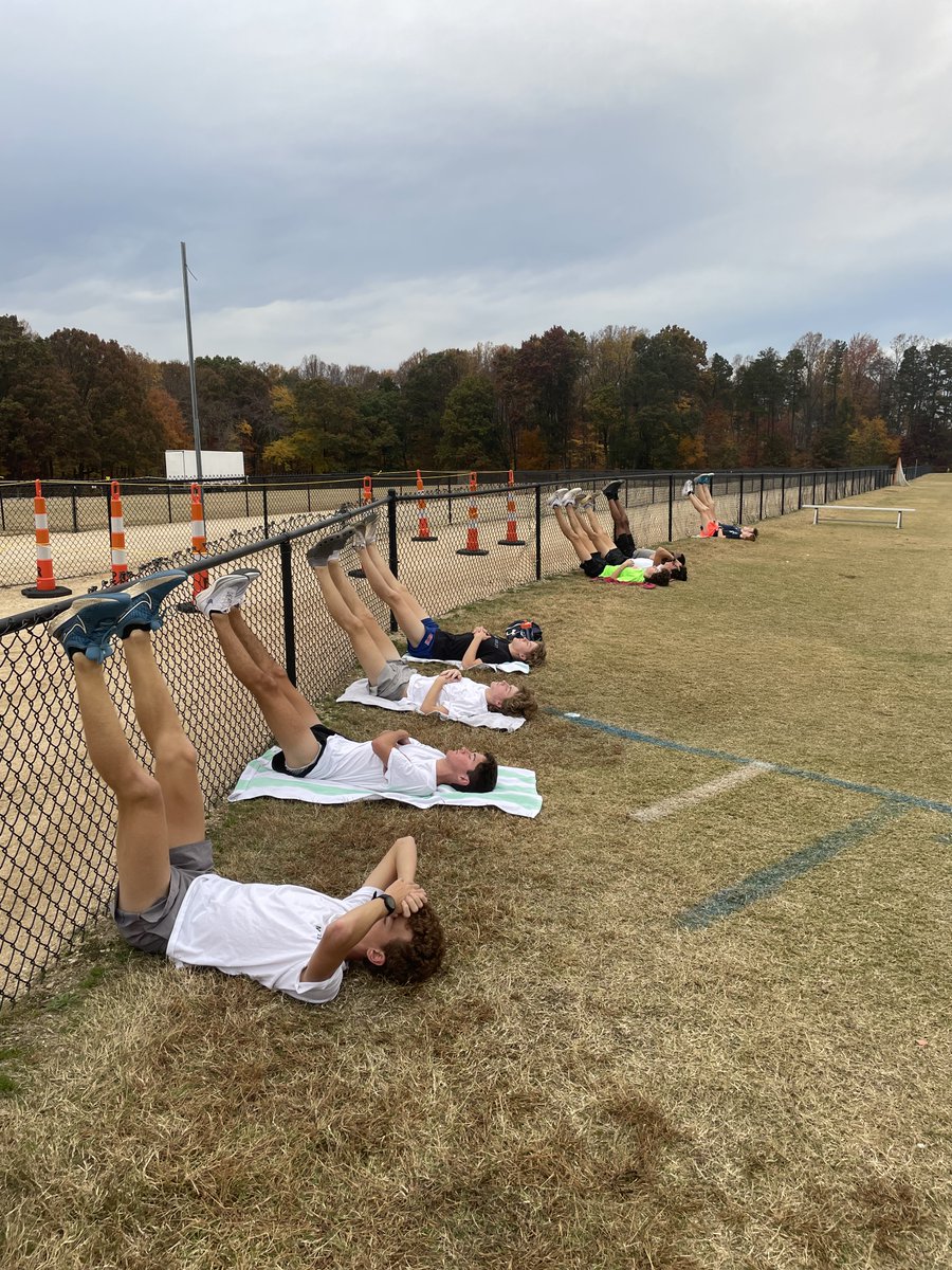 Coach_Crom's tweet photo. Spartans🛡ready and locked in for the state championship. Last workout for this group is in the books.  I’ve enjoyed the journey men!  Go finish our story for the 2022 edition of MTXC and write ✍️ the ending you want. #LongGoldLine https://t.co/CTdgVVtSwj