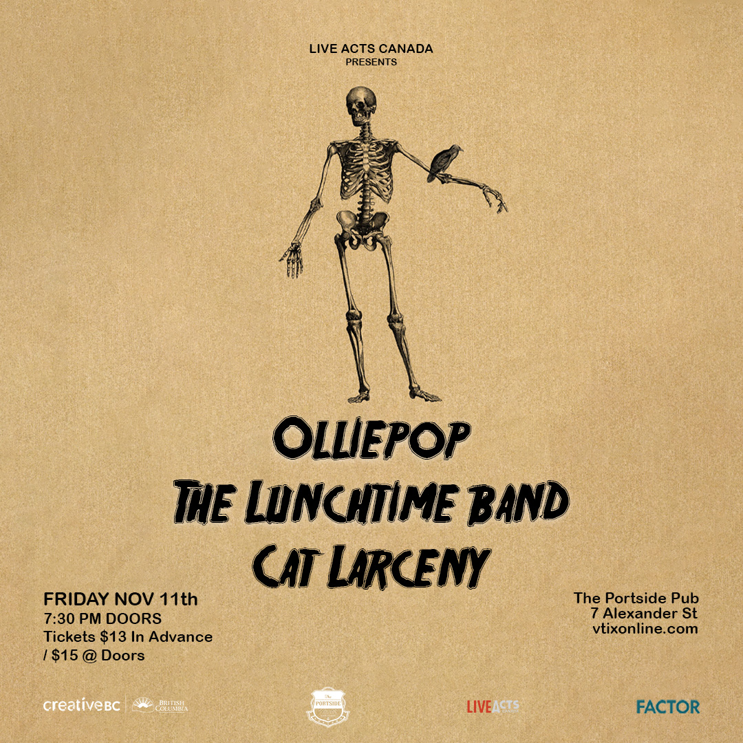 Olliepop with Special Guests The Lunchtime Band and Cat Larceny playing at the Portside Pub on Friday, November 11th at 7:30 PM. Tickets and information available in the link below:

vtixonline.com/olliepop/3020/

#ThePortsidePub #Olliepop #TheLunchTimeBand...