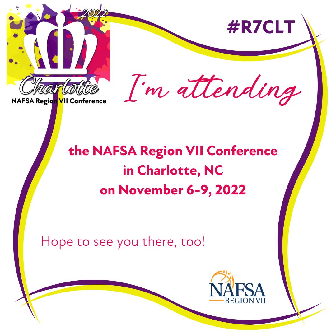The #Nafsa Region 7 Conference is almost here! I'm presenting 2 sessions on Tues Nov 8th - join me! 
The Impact of Engaging Parents and Families as Strategic Partners
2–3:10 PM
How to Increase your Student Enrollments from Mexico
4–5:10 PM
#r7clt #globaled #intled #highered #unis