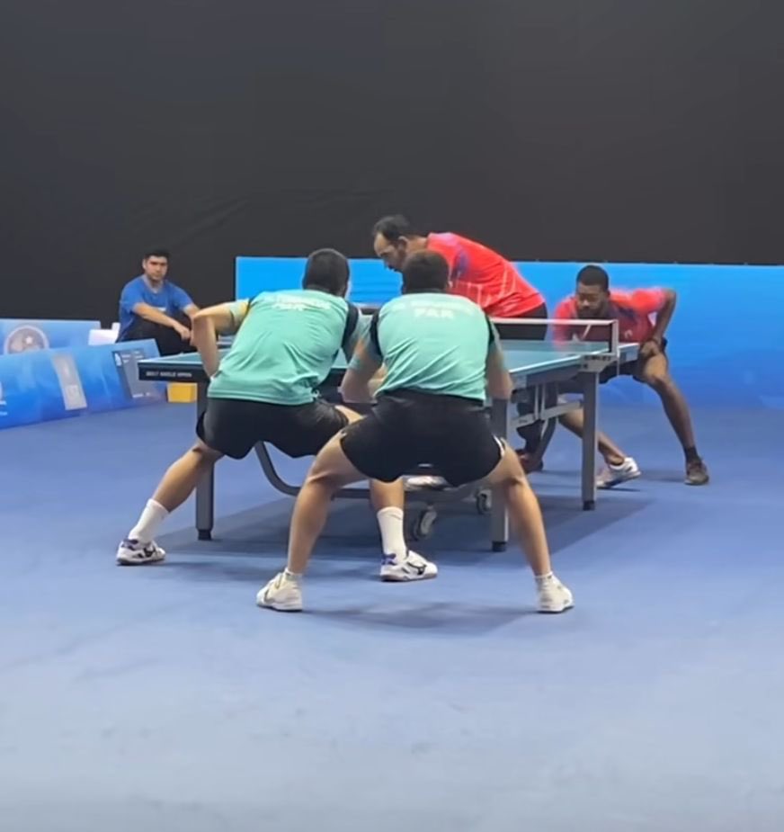 Debut victorioso! 🏓🔝 En un emocionante encuentro, Marcelo Aguirre y Alejandro Toranzos 🇵🇾 vencieron por 3⃣-2⃣ a los cubanos 🇨🇺 Moisés Campos y Liván Martínez. ¡Felicidades, chicos! 👏 #VamosParaguay💪🏻 #ElDeporteNosUne🤝