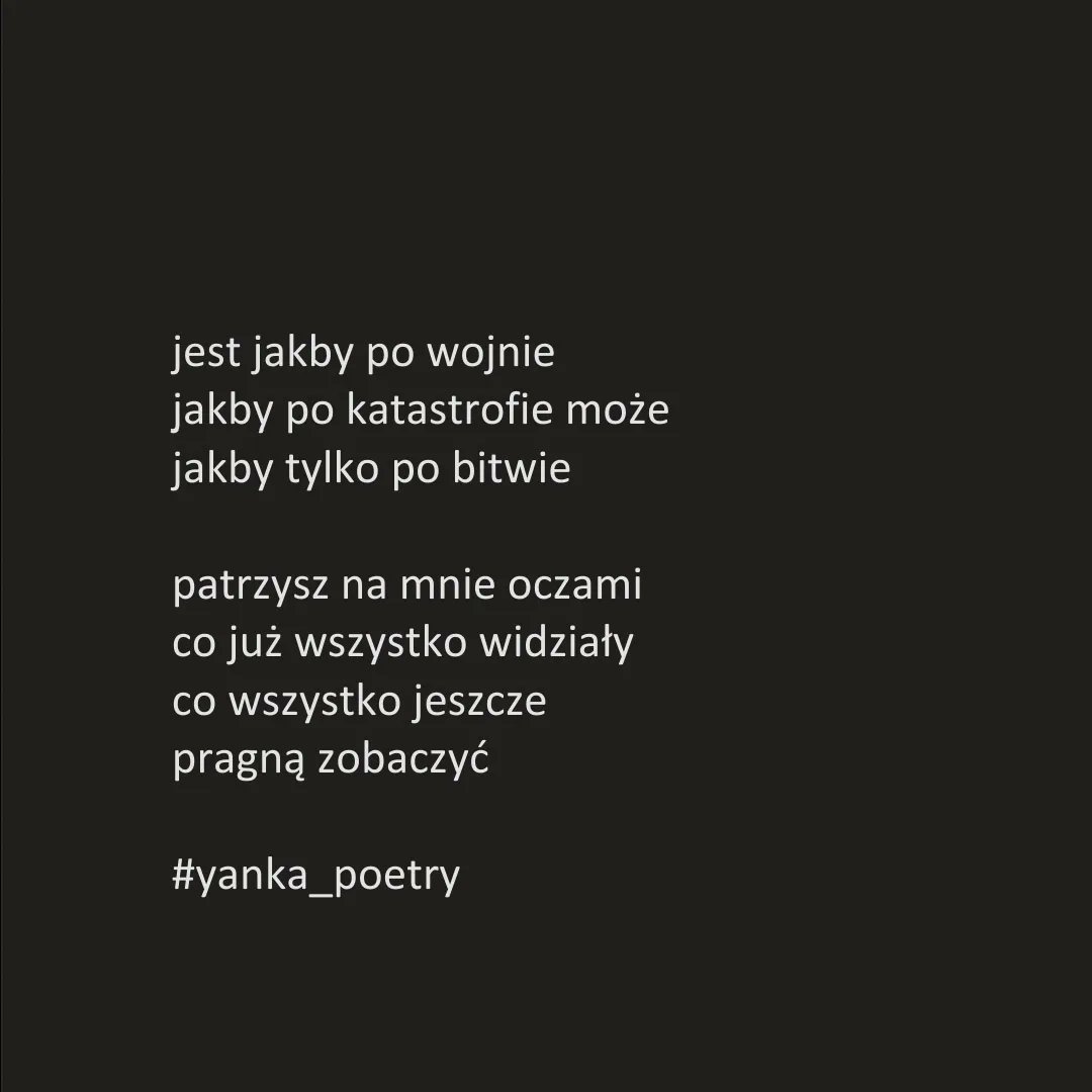 PoetryYanka's tweet photo. patrzysz na mnie oczami
co już wszystko widziały 
co wszystko jeszcze 
pragną zobaczyć 
____________________________________
#yanka_poetry #poezjacodzienna #poezja #poezjawspółczesna #poezjakobiet #poezjapolska #cisza #confutatis #stół #halny #jesień2022 #listopad https://t.co/ySDHwD7fRI