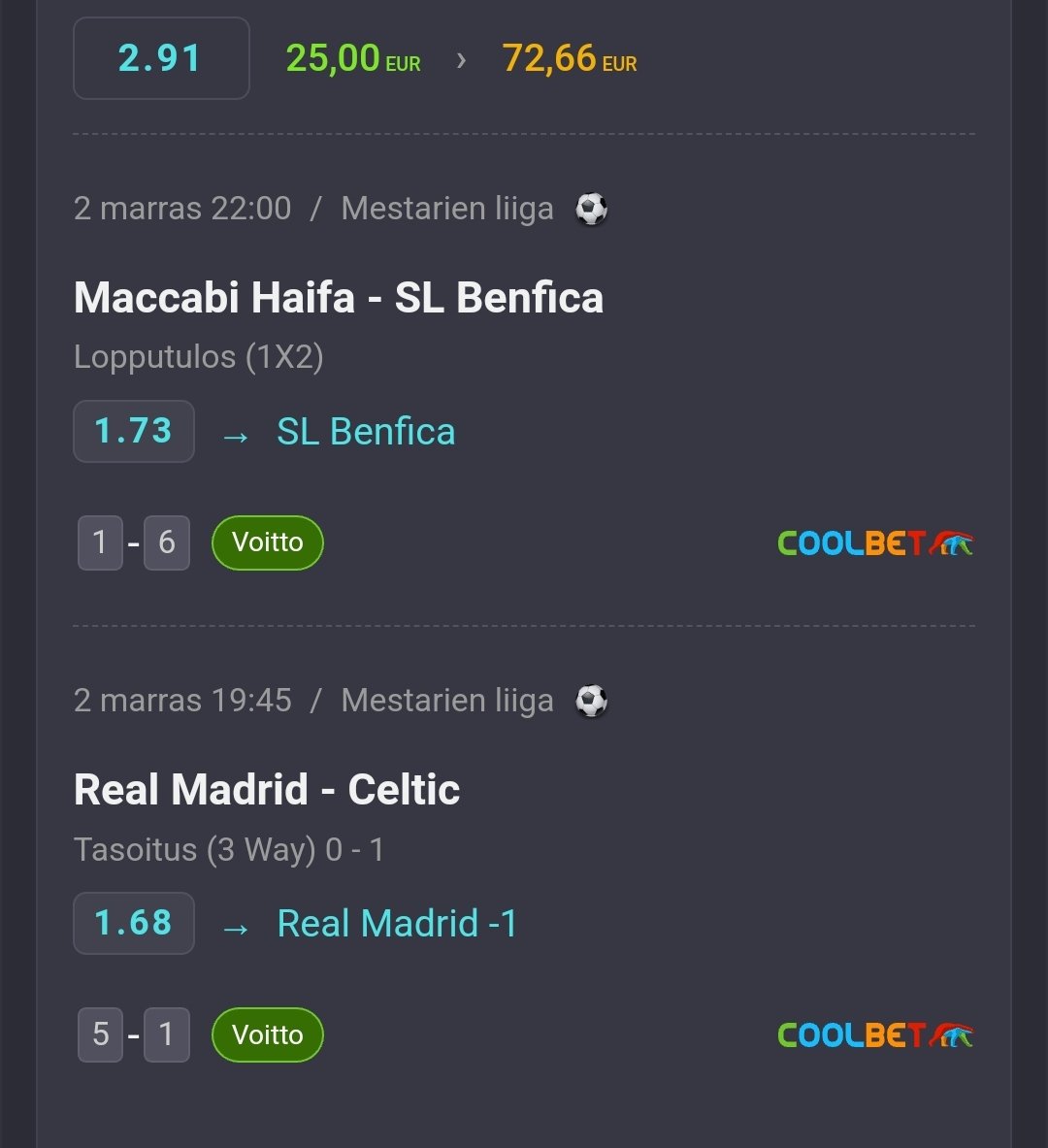 JaskanKaljat's tweet photo. Huh huh!
Nyt sai penkkiurheilija kivan korvauksen tästä sohvalla istumisesta💪
Maistuu!!!
#betsit #livebetsit #jalkapallo #futis #uclfi https://t.co/3WNoY5xLjc