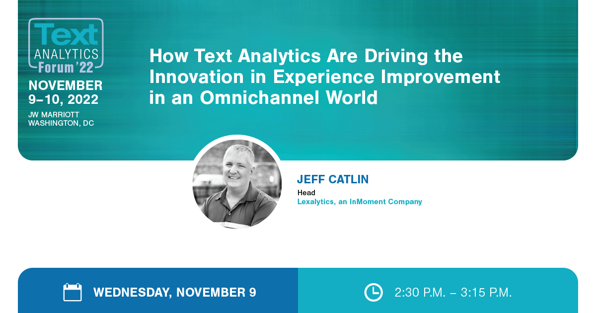 Who's attending the Text Analytics Forum (@text_forum) next week #TextAnalyticsDC? Be sure not to miss my talk!