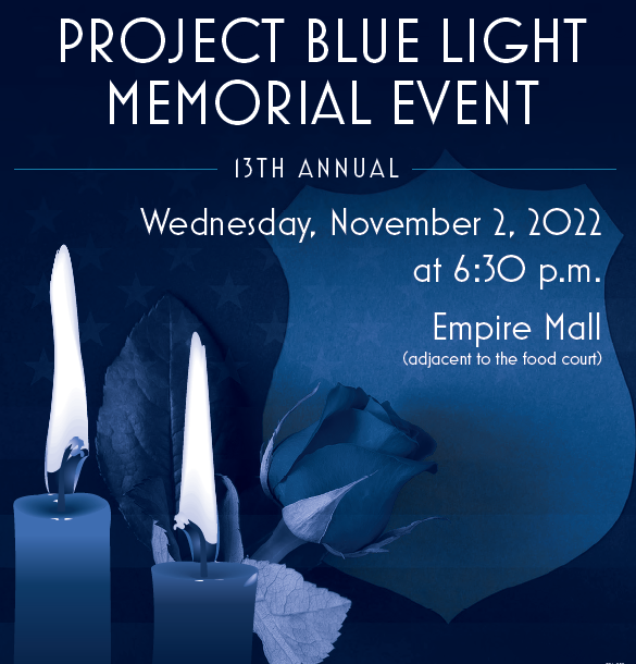 siouxfallspd's tweet photo. The SFPD Honor Guard along with @MinnehahaCounty, @SDHighwayPatrol, @SouthDakotaDOC & @SDGameFishParks led Project Blue Light @TheEmpireMall. This memorial event honors the sacrifice of the SD Law Enforcement Officers that have died in the line of duty. #ProjectBlueLight /794 https://t.co/cc03jao80m