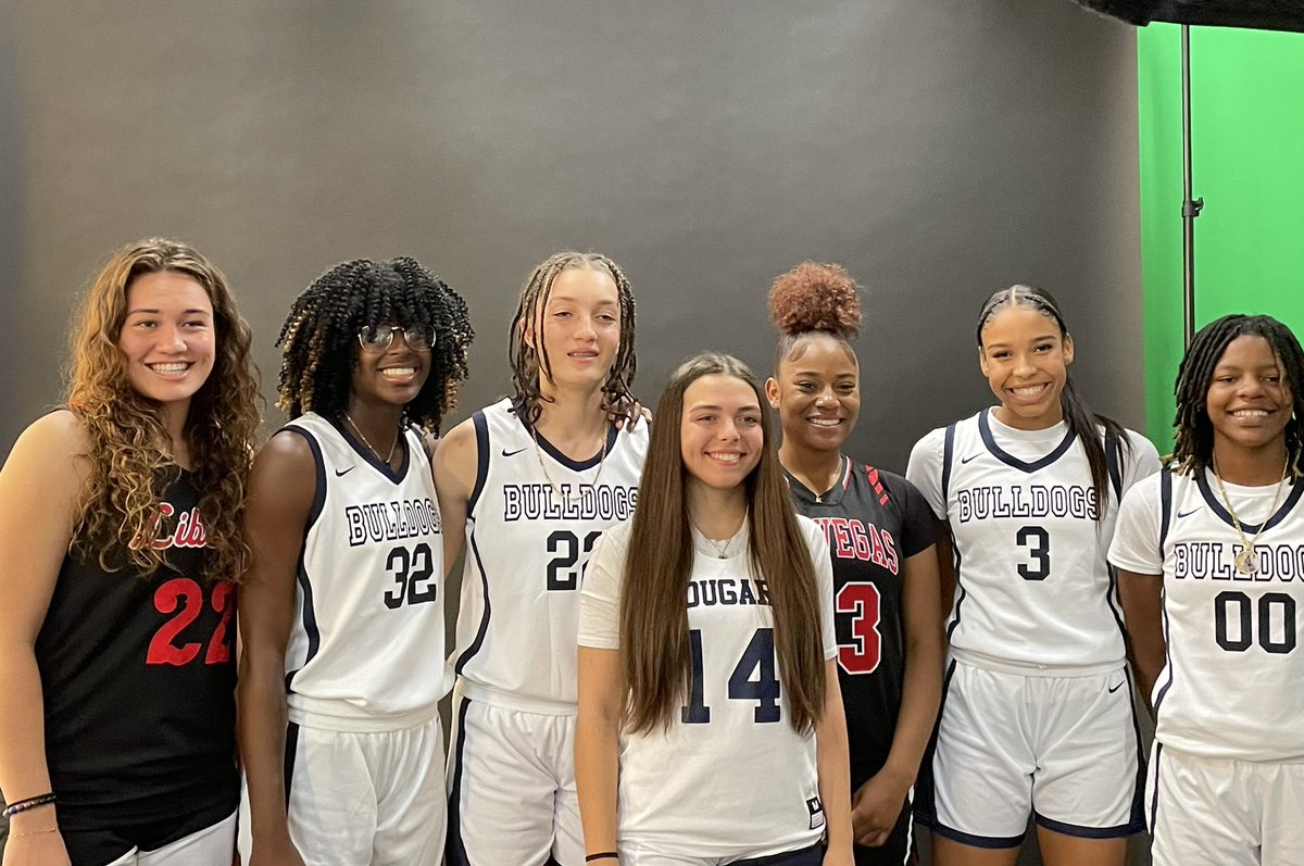 This year’s girls Super 7 cohort is <a href="/Aliamatavao/">Ali’a</a> from <a href="/LHSPats/">Liberty High School</a>, <a href="/AsaniCeaser/">Asani Ceaser</a>, <a href="/g_mmoney2/">Grace Knox</a>, Kaniya Boyd, and <a href="/charleceohiaeri/">Charlece Ohiaeri</a> from <a href="/centennialgbb/">Centennial HS GBB</a>, <a href="/kaylee_w14/">Kaylee W</a> from <a href="/1001Coronado/">CHS</a> and <a href="/kaylaterry05/">Kayla Terry</a> from the <a href="/thelvhswildcats/">The Las Vegas High School</a>. Looking forward to a great season! #SunStandout