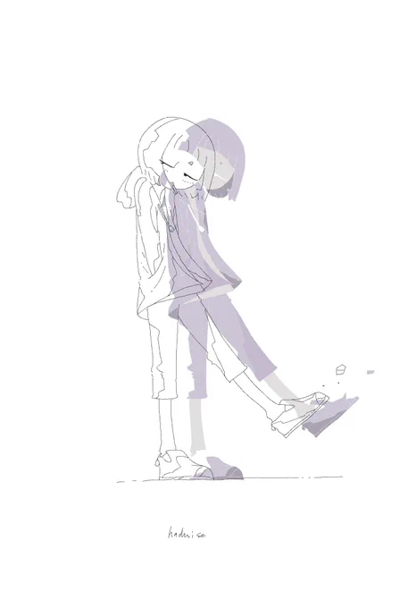 夕焼け小焼けが聞こえてくるから#お絵描き #イラスト 