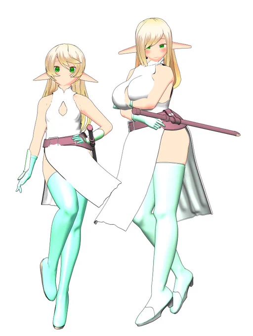 新型エルフ母娘。全体的にキレイになった。 