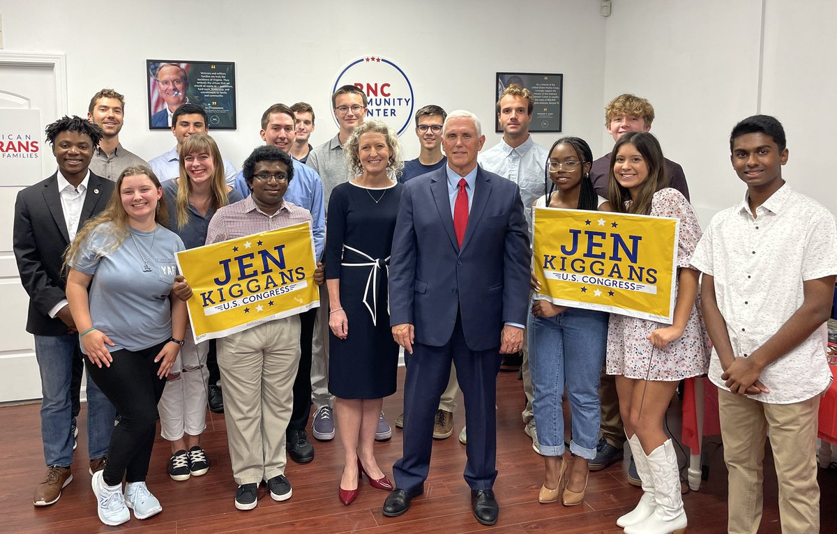 Thank you to @Mike_Pence for coming to Virginia Beach today to make phone calls and help keep up the momentum… November 8th is the day we flip this seat and get our country back on the right track! #VA02