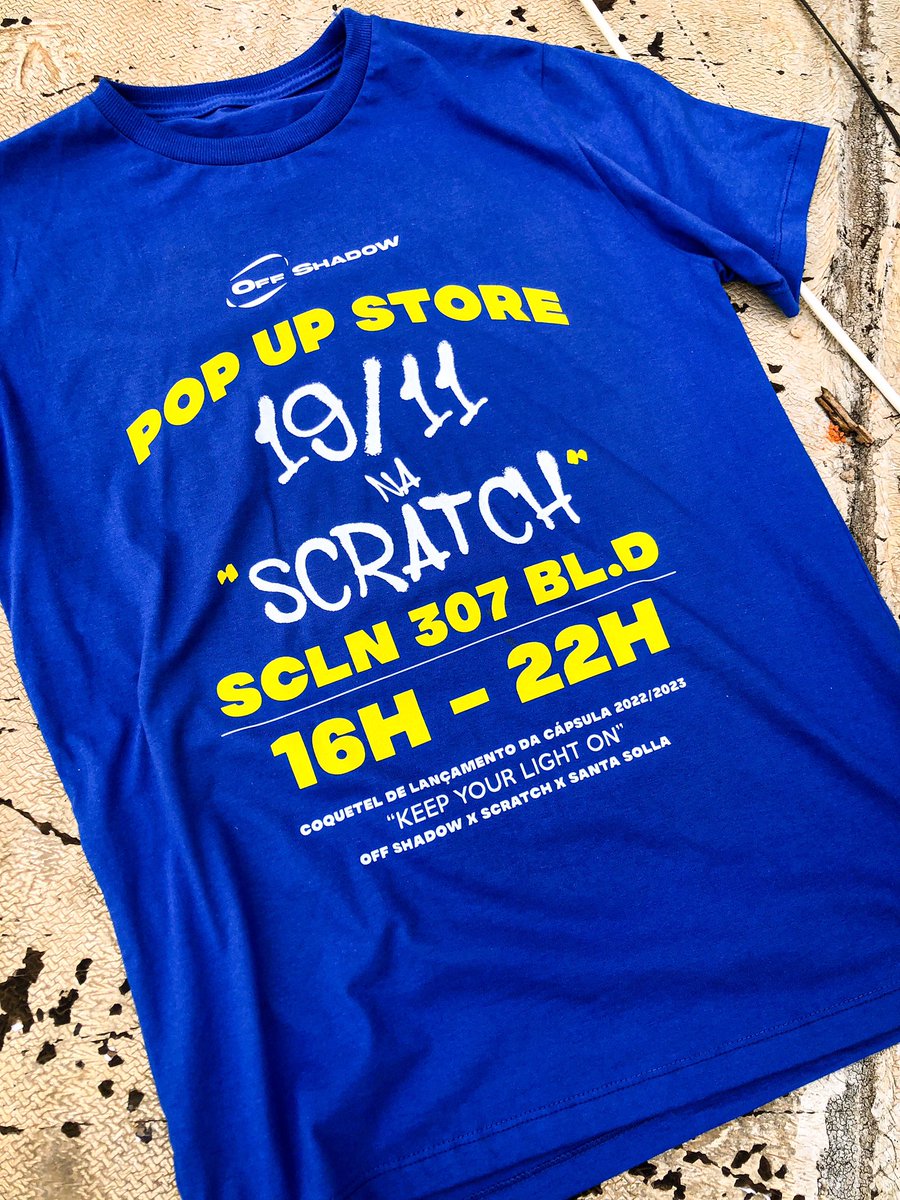 Dia 19/11 tem Pop Up Store da Off Shadow na Scratch!!

Lançamento da nova coleção cápsula “Keep Your Light On” 🚩✨