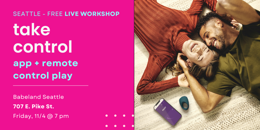 Wireless toys are a great way of playing with control or maintaining a connection with someone else (across the room or across the world!) Join us for a free Quickie workshop on 11/4 @ 7pm to learn why these receive so much buzz 📱💕 Attendance is limited!