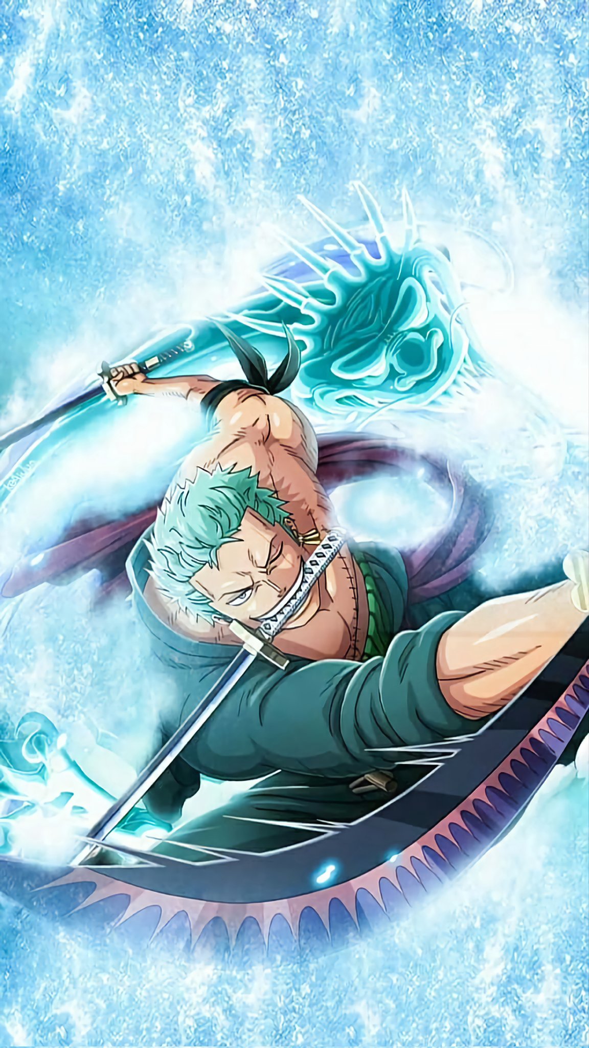 One Piece Roronoa Zoro Green Wallpaper - Zoro Wallpaper iPhone