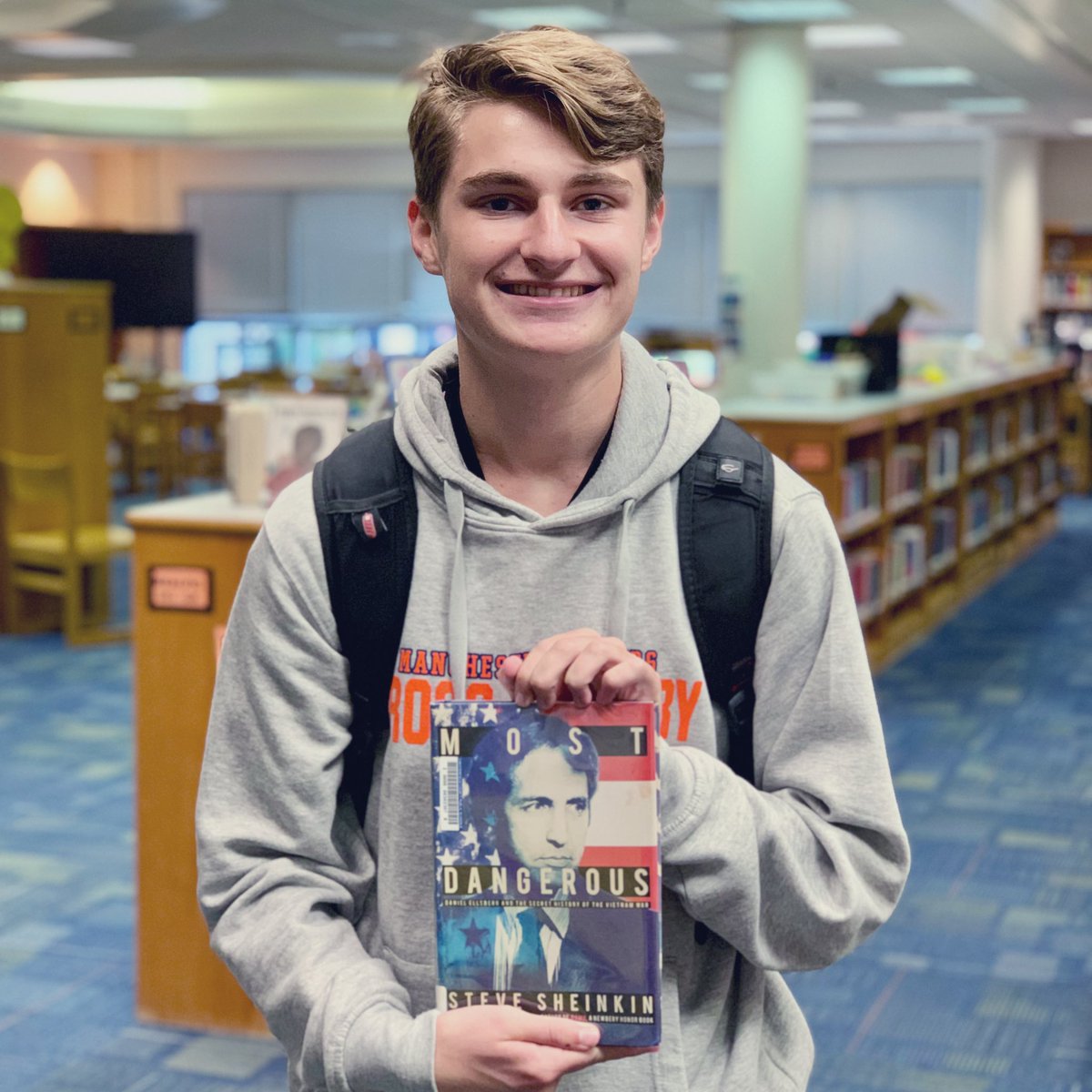Library4Lancers's tweet photo. You know what @kshappell is discussing in #APGOV when the kids come in for this book by @SteveSheinkin! #LockhartCollection #NRC #multiplecopies https://t.co/RHxJJkk8Ba