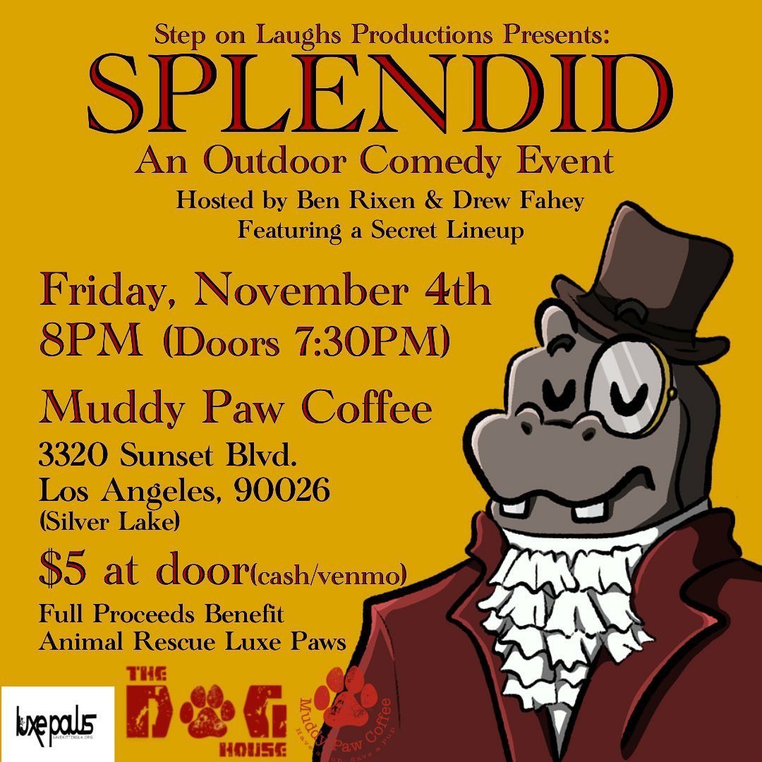 The monthly comedy show I co-produce with <a href="/DrewJFahey/">Andrew</a> is this Friday. We have a great lineup of comics booked and we'll also have a few giveaways at the end. Don't miss this one.