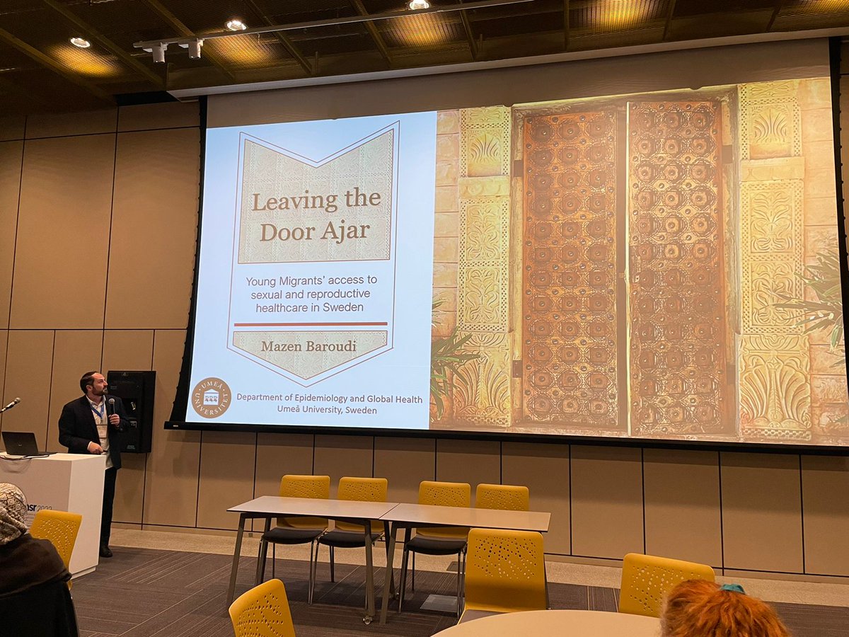 Presenting at the #HSR2022 the 7th @H_S_Global symposium.
To increase young migrants to sexual and reproductive healthcare we need to increase their access to infomation and sexual education and to improve healthcare workers intercultural communication. #EV2022 @ev4gh @UCGHR