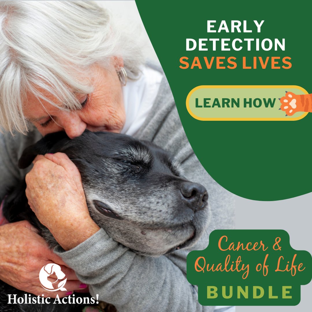 Are you ready to find peace and confidence when facing a cancer diagnosis and improve your pet's health at the same time? Our life-changing Pet Cancer &amp; Quality of Life Education Bundle was created for pet lovers like you! Use the code BRAVE to save $20! 
holisticactions.com/cancer-bundle/
