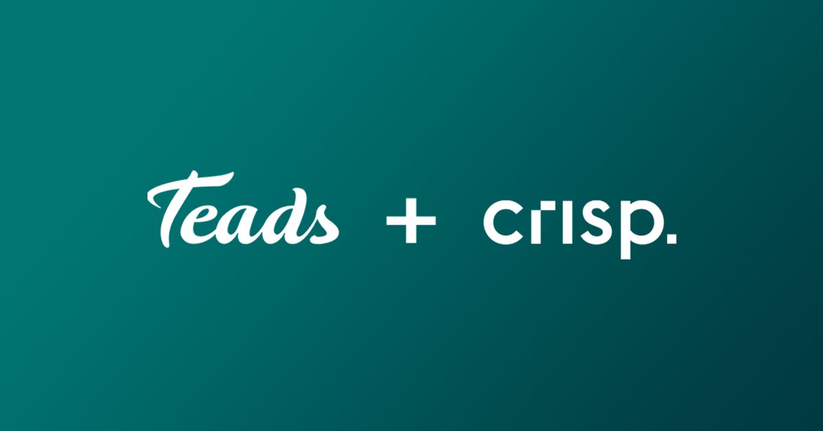 We’re excited to announce Crisp’s partnership with @teads! Our integrated solution equips marketers with real-time data from 40+ retailers, helping them align advertising with product availability to plan, execute, and measure more effective campaigns: lnkd.in/gkqrDMJ5
