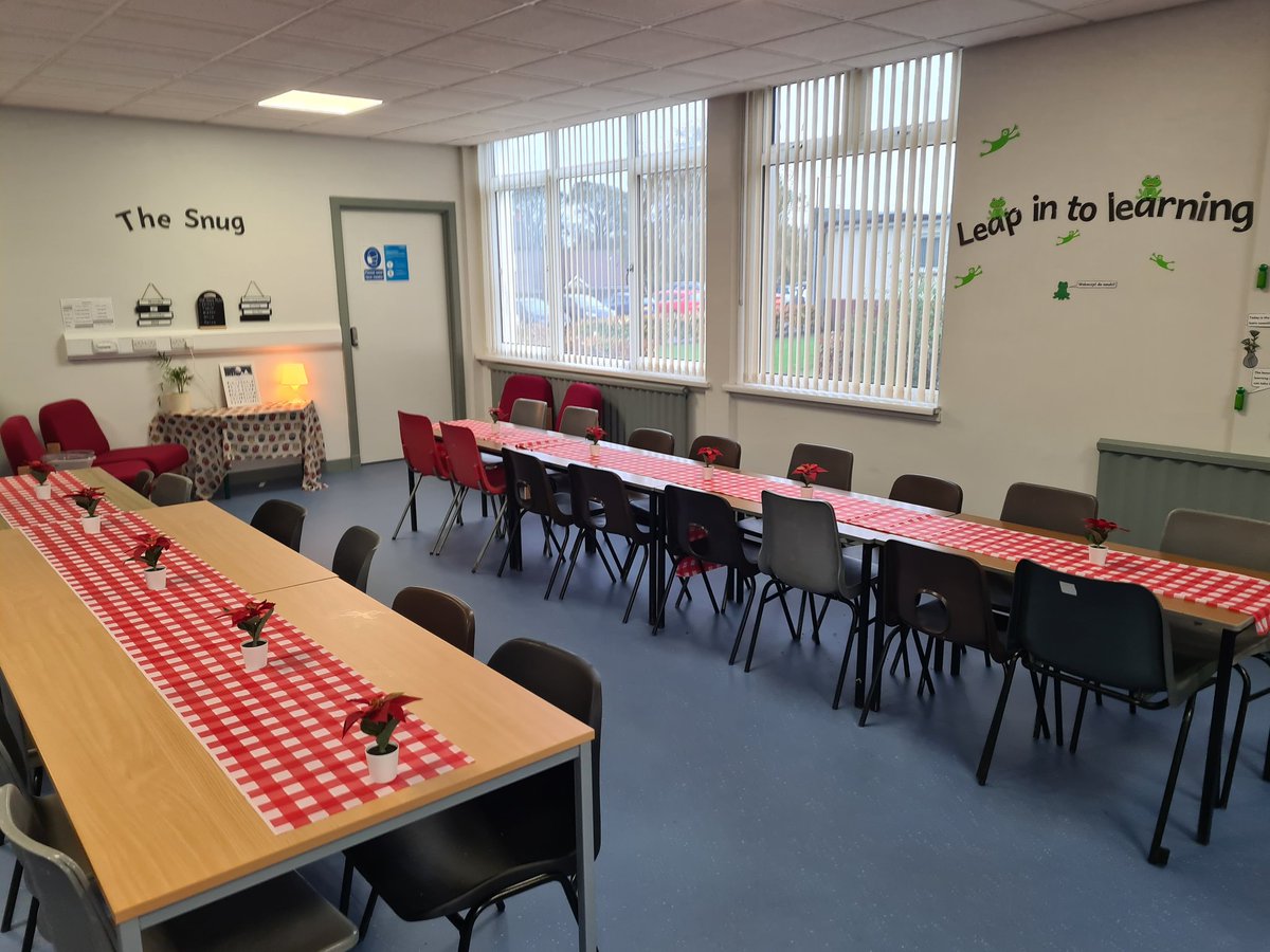 stlukesps1's tweet photo. Our new breakfast club opened this week and is set up in 'The Snug' ready to welcome pupils again first thing. 
"Good food, good mood"
#breakfastofchampions #buttertogether #breakfastbuddies https://t.co/P21IiZDOHW
