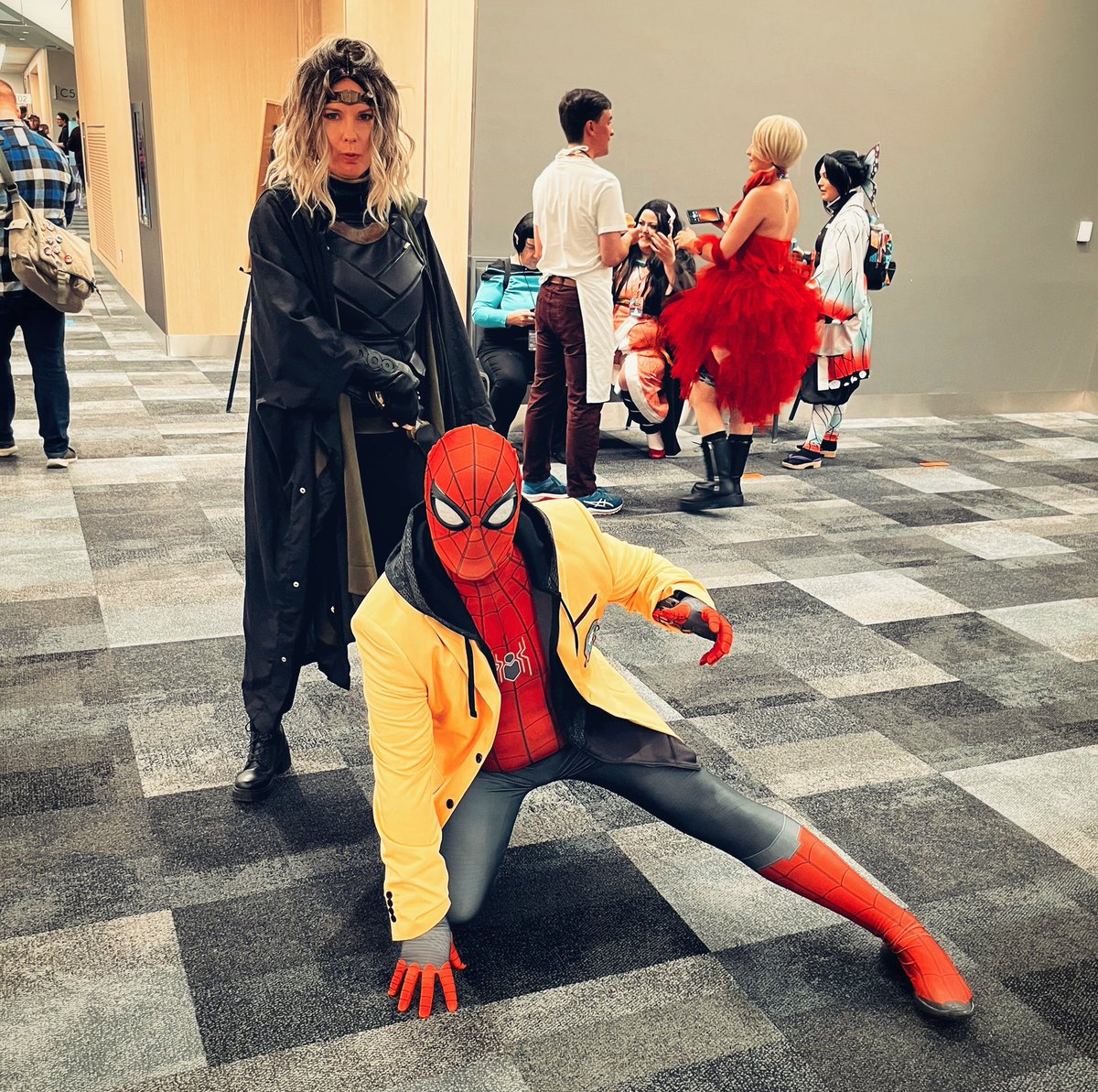 MonctonSpidey's tweet image. With #LadyLoki at #HalCon2022 #SpiderMan #Cosplay 🤘🏻