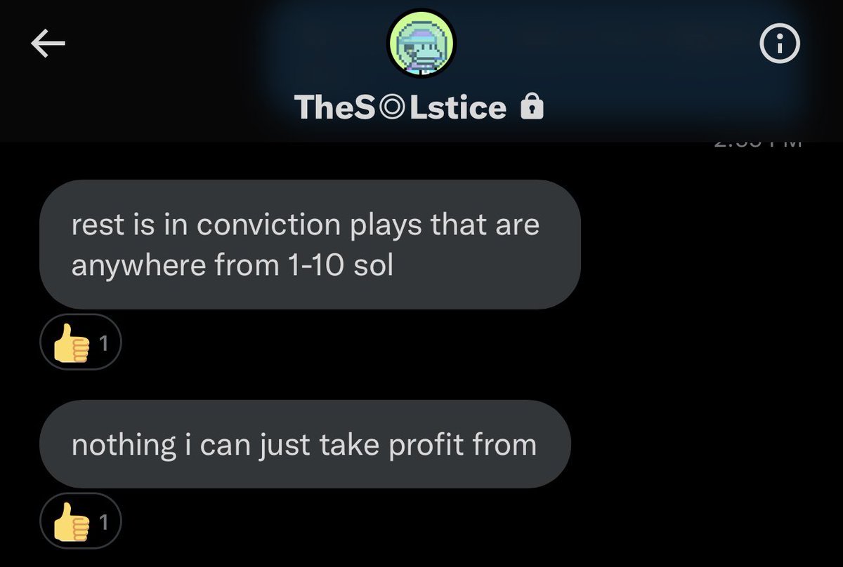 khurrylicious's tweet photo. When people start calling @The__Solstice a pump and dumper it honestly annoys the shit out of me. He has a rule to never sell something he shills in the short run. Matter of fact this mfker won’t even take profits unless its minimum 5x from his entry. DYOR before talk bs MFers 😎 https://t.co/U3uZ15H9nj