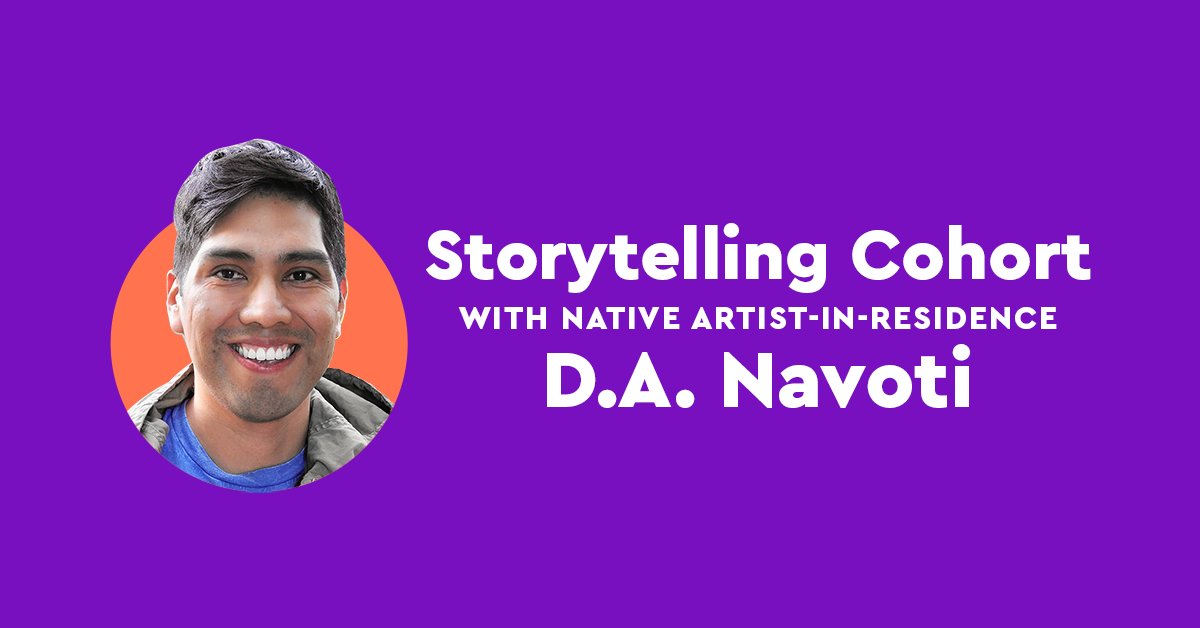 Calling all LGBTQ+ artists in any discipline! Native Artist-in-Residence D.A. Navoti is facilitating a 5-month artist cohort exploring Queer Vulnerabilities &amp; Possibilities: Pushing Stories in Art and from Ourselves. Learn more and apply today. bit.ly/NAIR_Storytell…