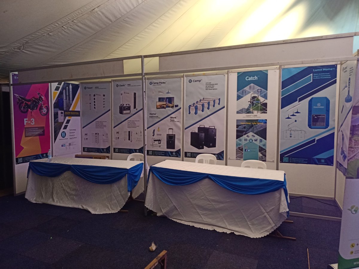 Time check, 2:30 am 3rd Nov <a href="/spekeresort/">Speke Resort Munyonyo</a> #ExhibitionBooths set up ongoing. 
<a href="/SolarNowBV/">SolarNow</a> <a href="/UmemeAtService/">Umeme At Service</a> <a href="/nexusgreenltd/">Nexus Green Limited</a>. 
It's time for renewable energy.
@Nrepuganda <a href="/MEMD_Uganda/">Ministry of Energy & Mineral Development</a> <a href="/GggiUganda/">GGGI Uganda</a> <a href="/TotalEnergiesUG/">TotalEnergies Uganda</a> <a href="/useaug/">Uganda Solar Energy Association(USEA)</a> @unacc4 <a href="/unreeea/">Uganda National Renewable Energy Alliance(UNREEEA)</a>

#REC22