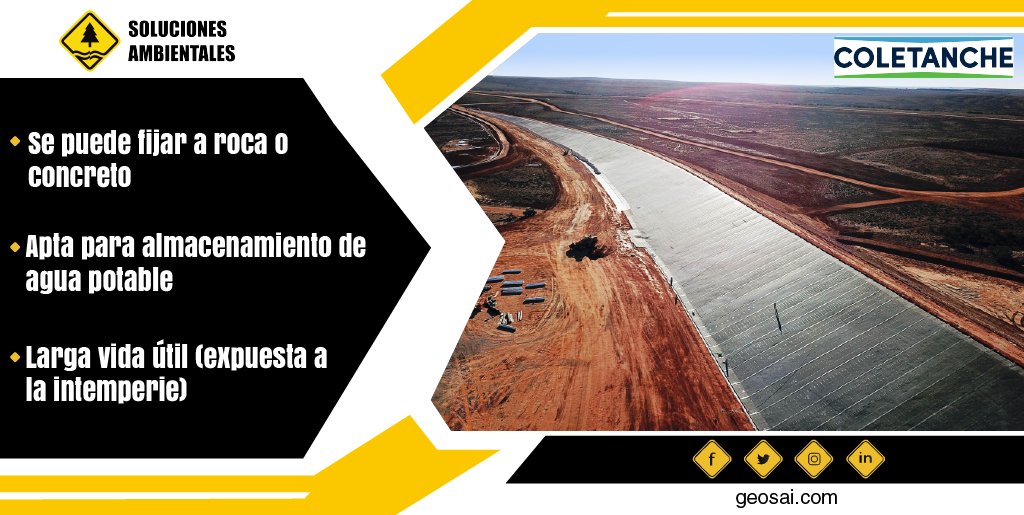 SAISoluciones_'s tweet photo. Puede ayudarte bastante para:
✔️Confinamiento de residuos líquidos
✔️Barreras de biogás
✔️Presas
✔️Depósitos y balsas
✔️Canales
✔️Carreteras
🌐https://t.co/E7d97mp4rQ
#GEOSAI #GeomembranaBituminosa #SolucionesAmbientales https://t.co/COwjwHiAGh