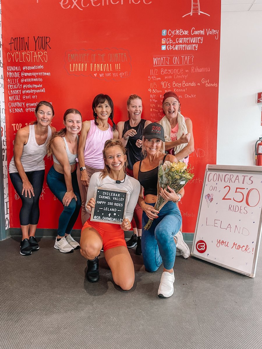 CyclebarV's tweet image. Beginning of the month and ALREADY hit a milestone!! Congratulations Leland we LOVE having you and are so proud of you for giving yourself 45 minutes to focus on JUST YOU! Can't wait to see you make your way towards 500!
.
Now is the time CB Carmel Valley! Set your mind, set...