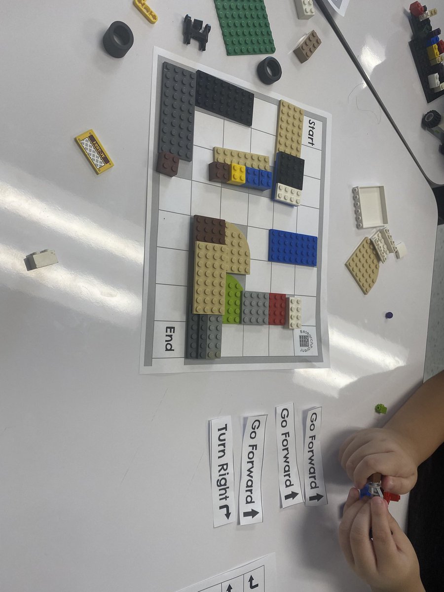 MrsWheelerFCPS's tweet photo. This week student’s in our Kids Who Code club worked on creating code to give specific directions to complete a Lego Maze #oneWaverley https://t.co/a5YJmdZuKA