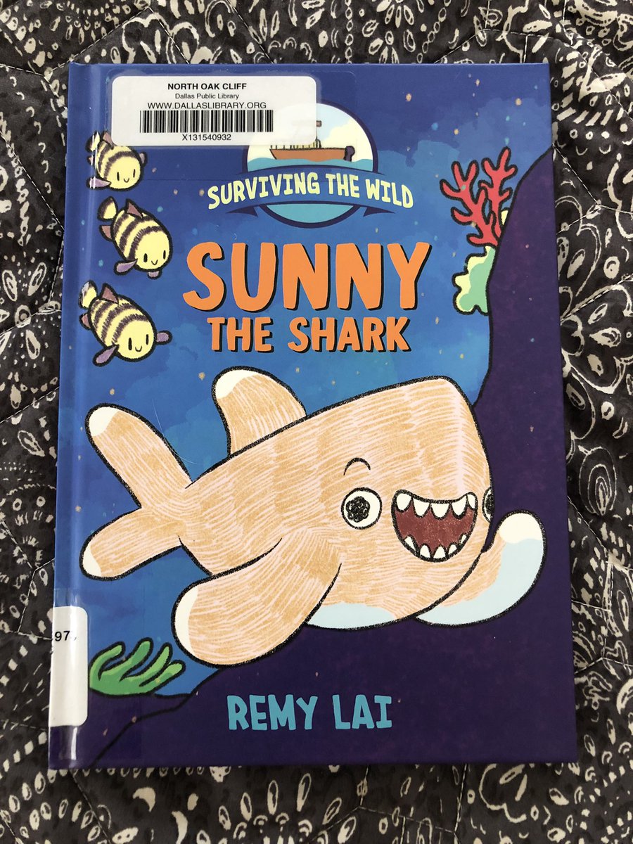 Cute whitetip shark protects, then collects a school of pilot fish symbiotic companions when a plastic ring entraps him. Lots of back matter on e dangers of plastic in the ocean and what people can do to stop it. Based on actual events. <a href="/Remy_Lai/">Remy Lai</a> <a href="/DISD_Libraries/">Dallas ISD Libraries</a> #bookaday