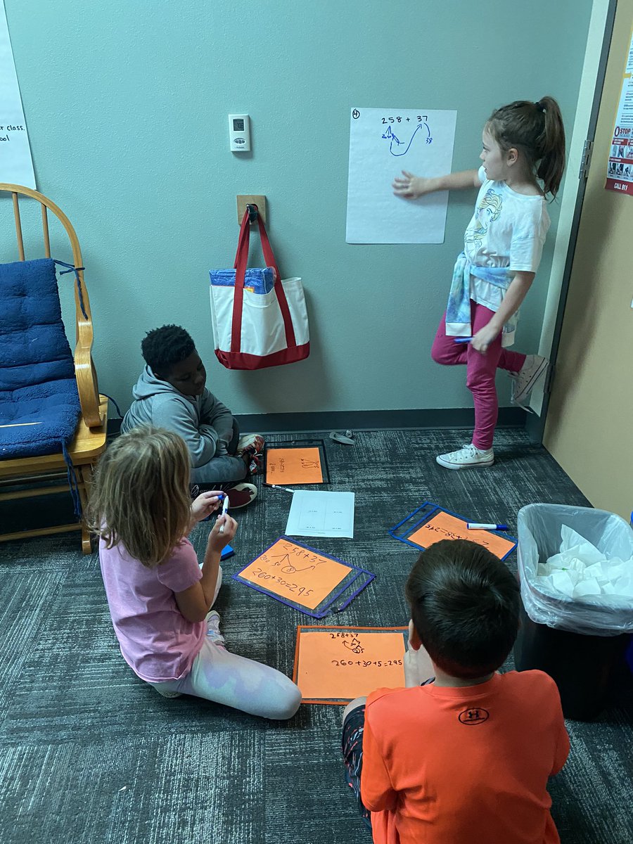 Today we did a Jigsaw to make sure we understood our new strategy. I loved seeing students explaining the strategy and sharing multiple ways they can compose/decompose numbers! <a href="/KISDMathSquad/">KISDMathSquad</a> <a href="/Independence_ES/">Independence Elem.</a> <a href="/CindyYJKim/">Cindy Kim</a>