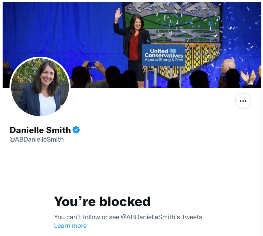smith_where's tweet image. Looks like this account got blocked by @ABDanielleSmith , joining the many Albertans #blockedbydaniellesmith